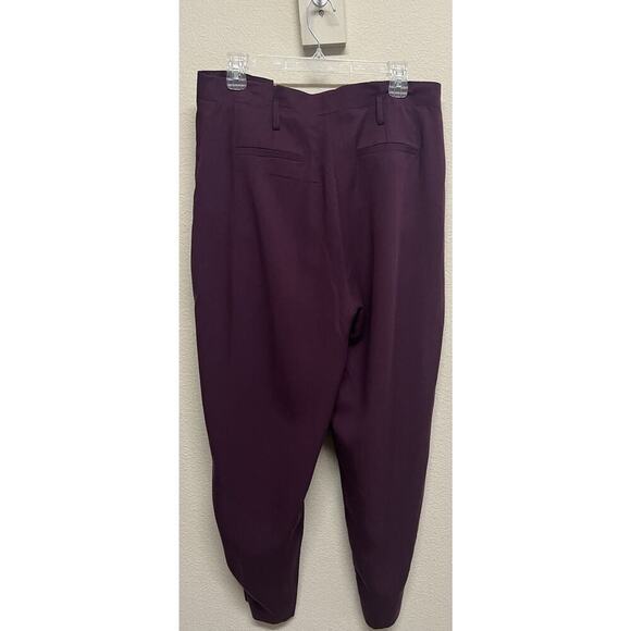 Ted Baker London Cuffed Trouser Kclarat Pants Size 4/10 Deep Purple NO BELT New - Picture 6 of 14